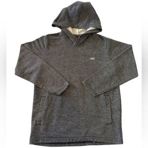 Vans Kids Gray Herringbone Hoodie Pullover Sweatshirt Kangaroo Pocket Size M